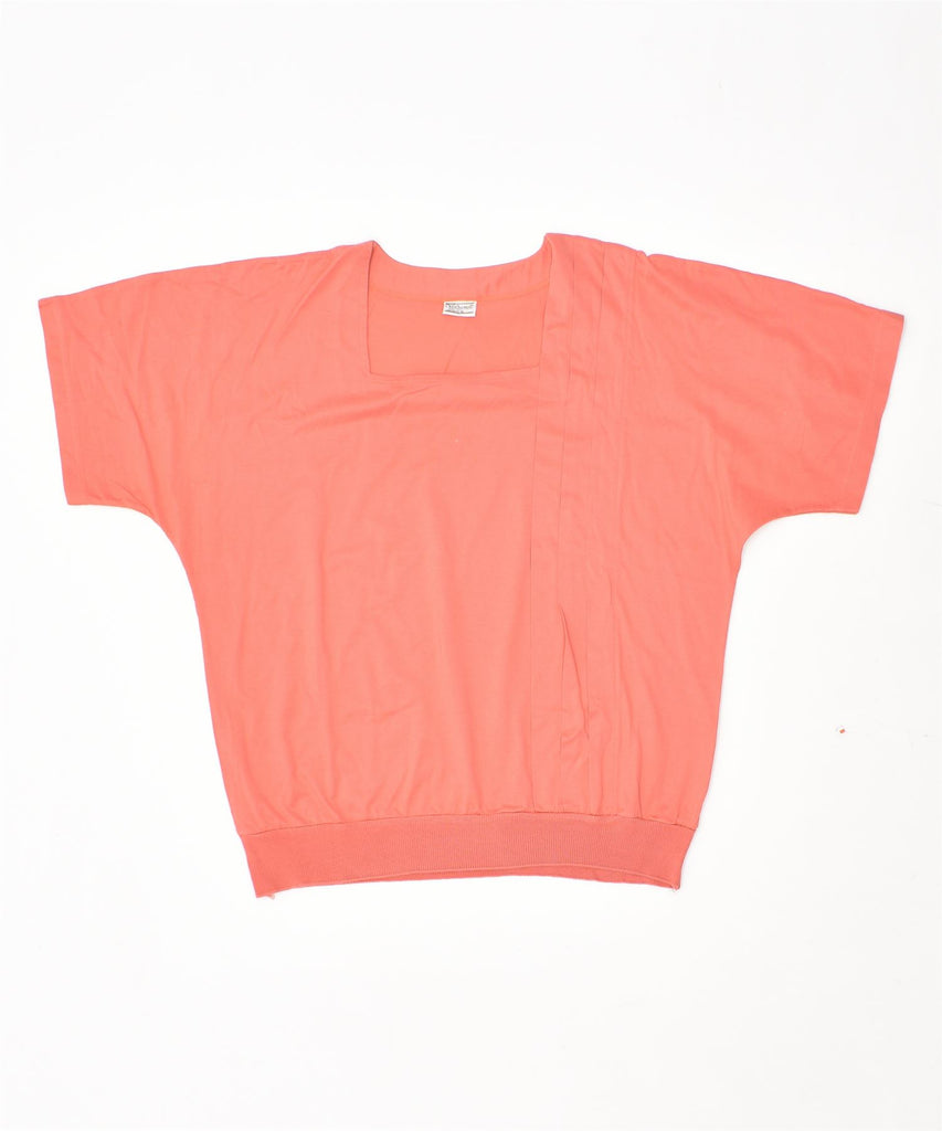 VENDRAMELLI Womens Crop Top IT 46 Large Pink Cotton Vintage | Vintage | Thrift | Second-Hand | Used Clothing | Messina Hembry 