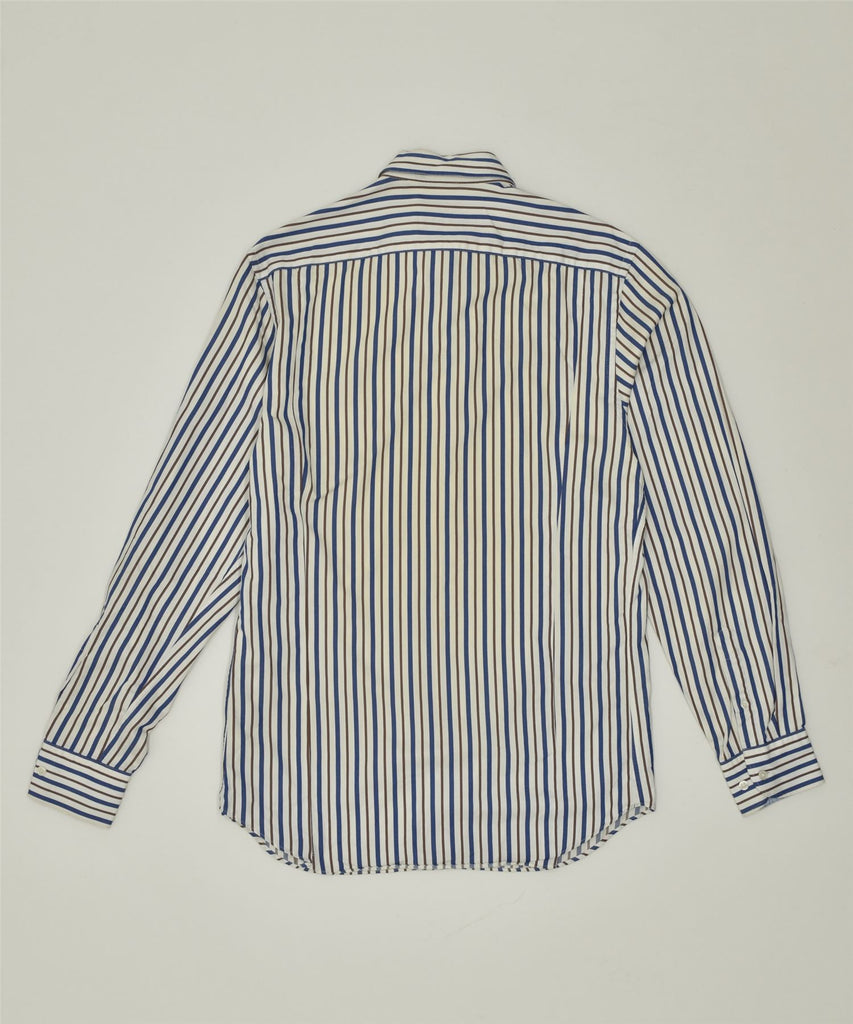 MASSIMO DUTTI Mens Shirt IT 48 Medium White Striped | Vintage | Thrift | Second-Hand | Used Clothing | Messina Hembry 