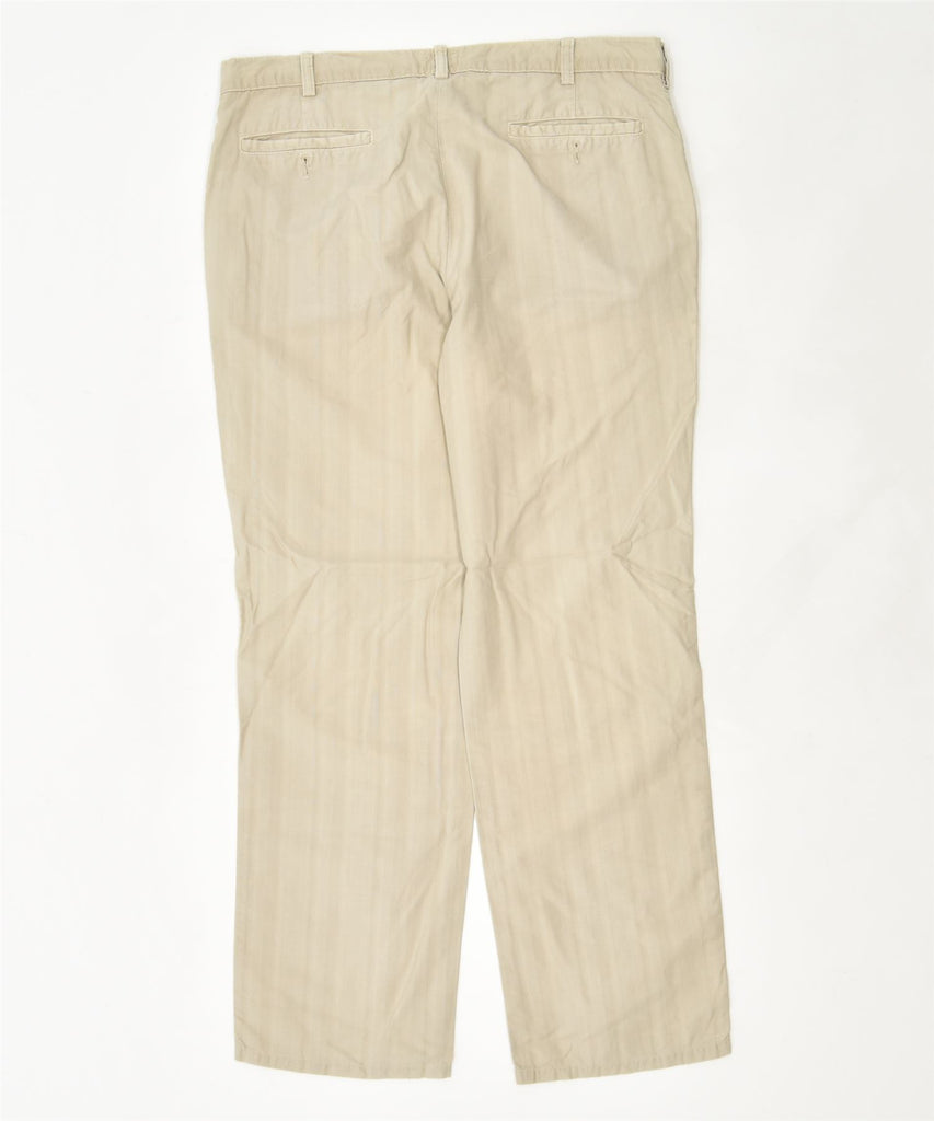 TRUSSARDI Mens Straight Chino Trousers IT 52 XL W36 L29 Beige Cotton | Vintage | Thrift | Second-Hand | Used Clothing | Messina Hembry 