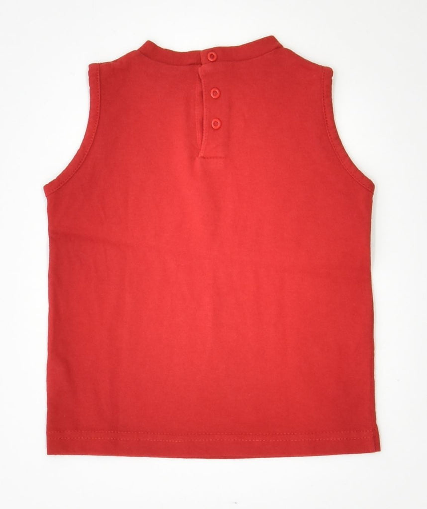 CHAMPION Boys Graphic Vest Top 9-12 Months Red Cotton | Vintage | Thrift | Second-Hand | Used Clothing | Messina Hembry 