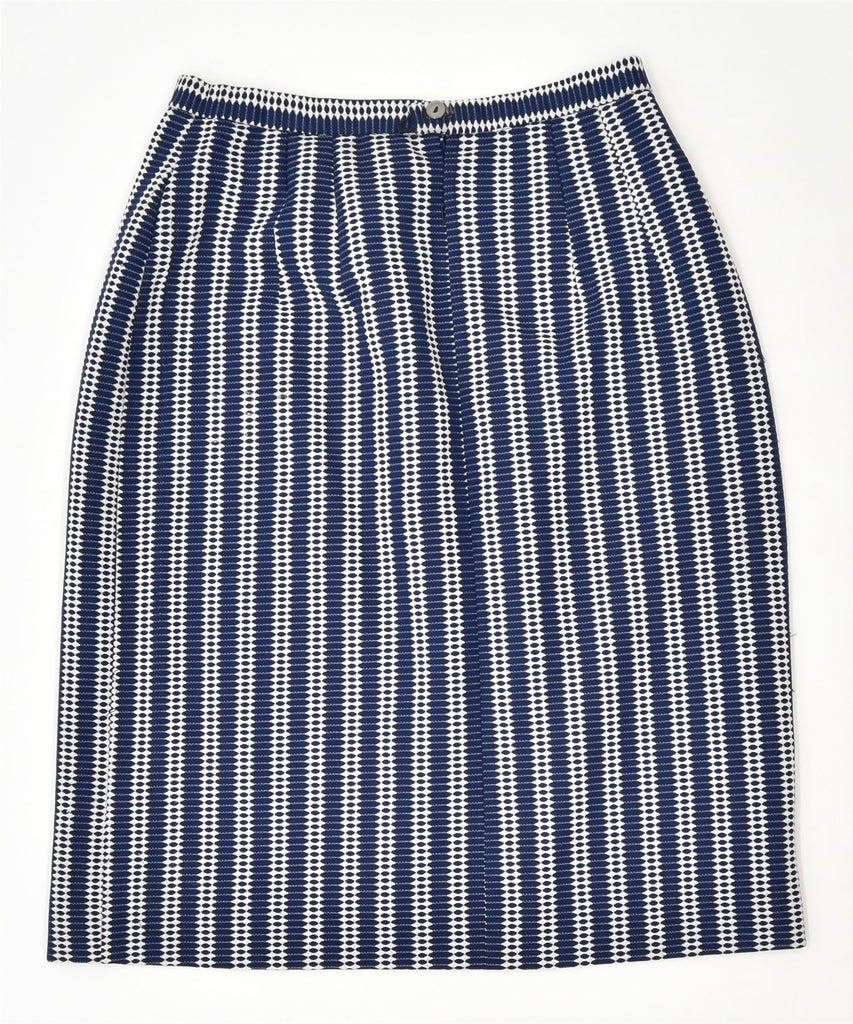 VINTAGE Womens A-Line Skirt IT 46 Large W31 Blue Striped | Vintage | Thrift | Second-Hand | Used Clothing | Messina Hembry 