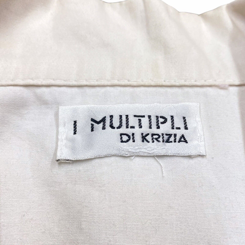 I Multipli Di Krizia Women's Cotton Peacoat | Vintage High End Designer White | Vintage Messina Hembry | Thrift | Second-Hand Messina Hembry | Used Clothing | Messina Hembry 