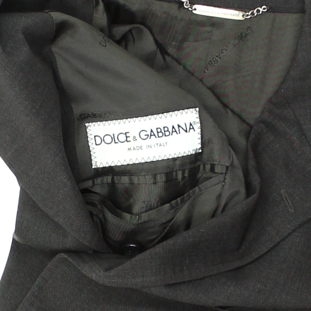 Dolce & Gabbana Mens Grey 3 Button Blazer Jacket | Vintage High End Designer VTG | Vintage Messina Hembry | Thrift | Second-Hand Messina Hembry | Used Clothing | Messina Hembry 