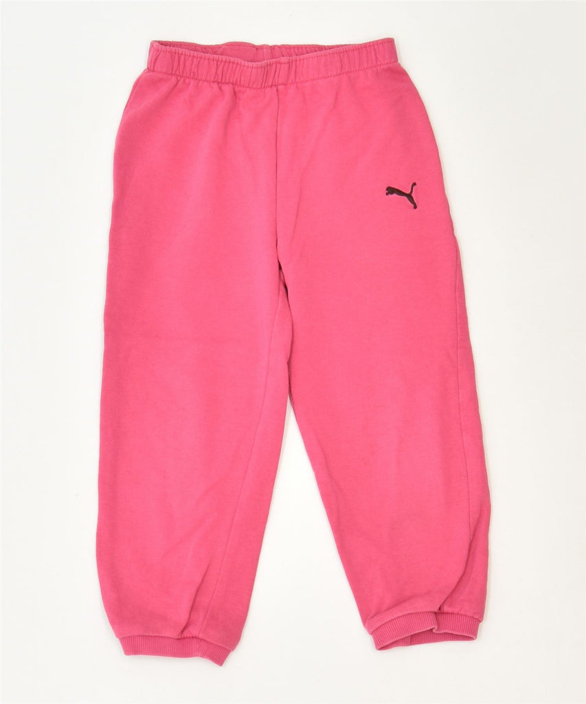 PUMA Girls Tracksuit Trousers 2-3 Years Pink Cotton Sports | Vintage | Thrift | Second-Hand | Used Clothing | Messina Hembry 