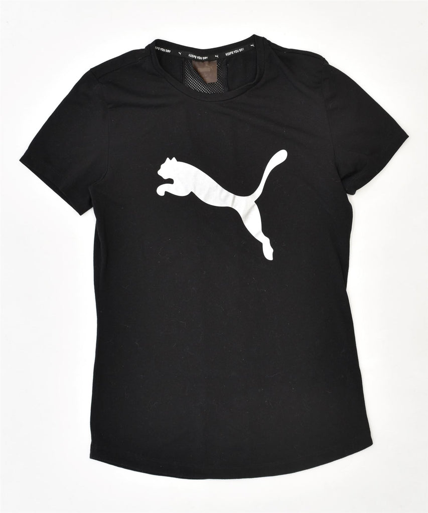 PUMA Girls Graphic T-Shirt Top 15-16 Years Black | Vintage | Thrift | Second-Hand | Used Clothing | Messina Hembry 