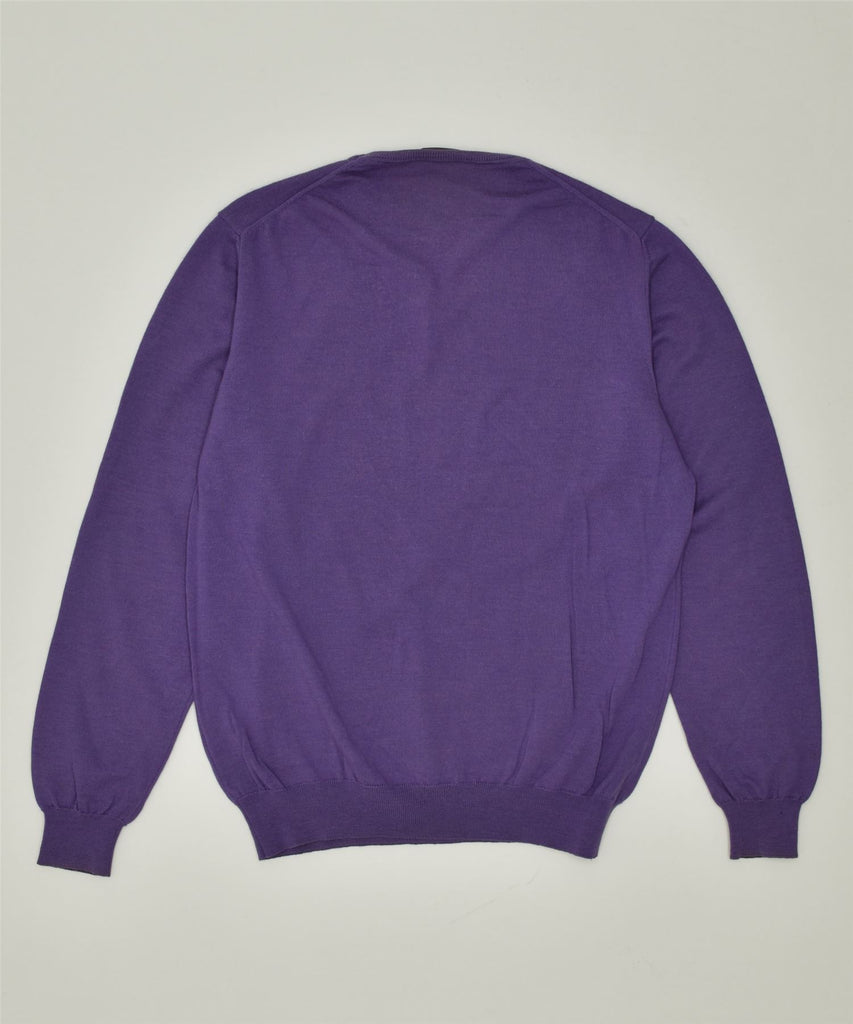 HARMOUNT & BLAINE Mens Crew Neck Jumper Sweater Medium Purple Wool | Vintage | Thrift | Second-Hand | Used Clothing | Messina Hembry 