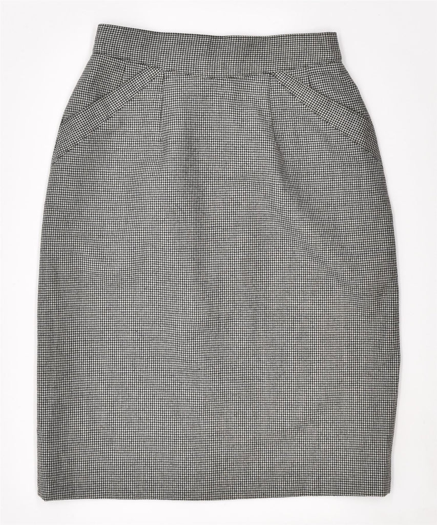 DAY TIME Womens Pencil Skirt W26 Small Black Houndstooth Vintage | Vintage | Thrift | Second-Hand | Used Clothing | Messina Hembry 