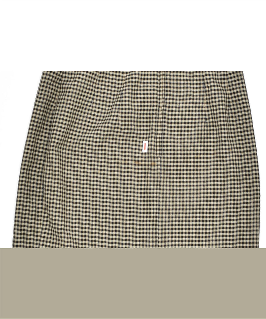 BETTY BARCLAY Womens Pencil Skirt UK 10 Small W26 Brown Gingham Rayon | Vintage | Thrift | Second-Hand | Used Clothing | Messina Hembry 