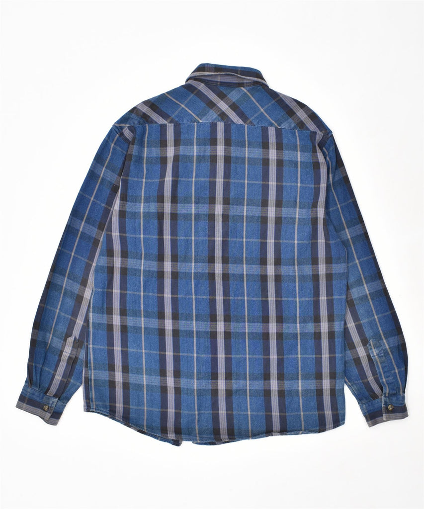 PACYFIC TRAIL Mens Shirt Large Blue Check Cotton | Vintage | Thrift | Second-Hand | Used Clothing | Messina Hembry 