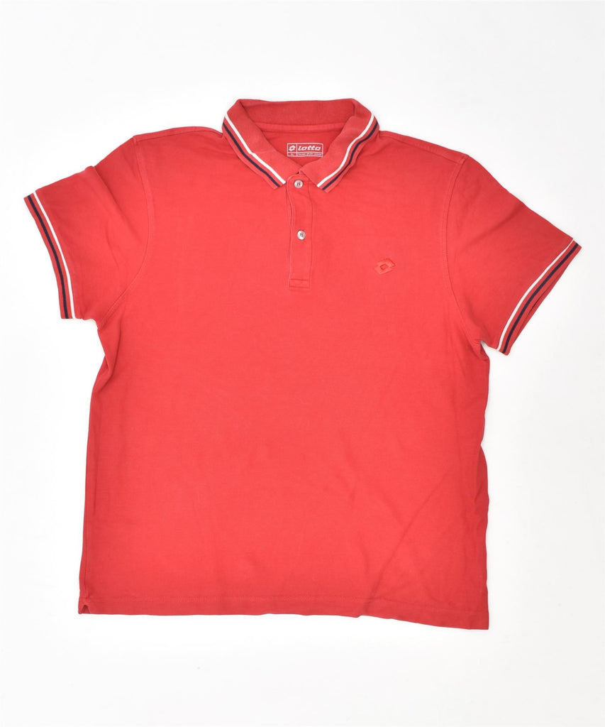 LOTTO Mens Polo Shirt XL Red Cotton | Vintage | Thrift | Second-Hand | Used Clothing | Messina Hembry 