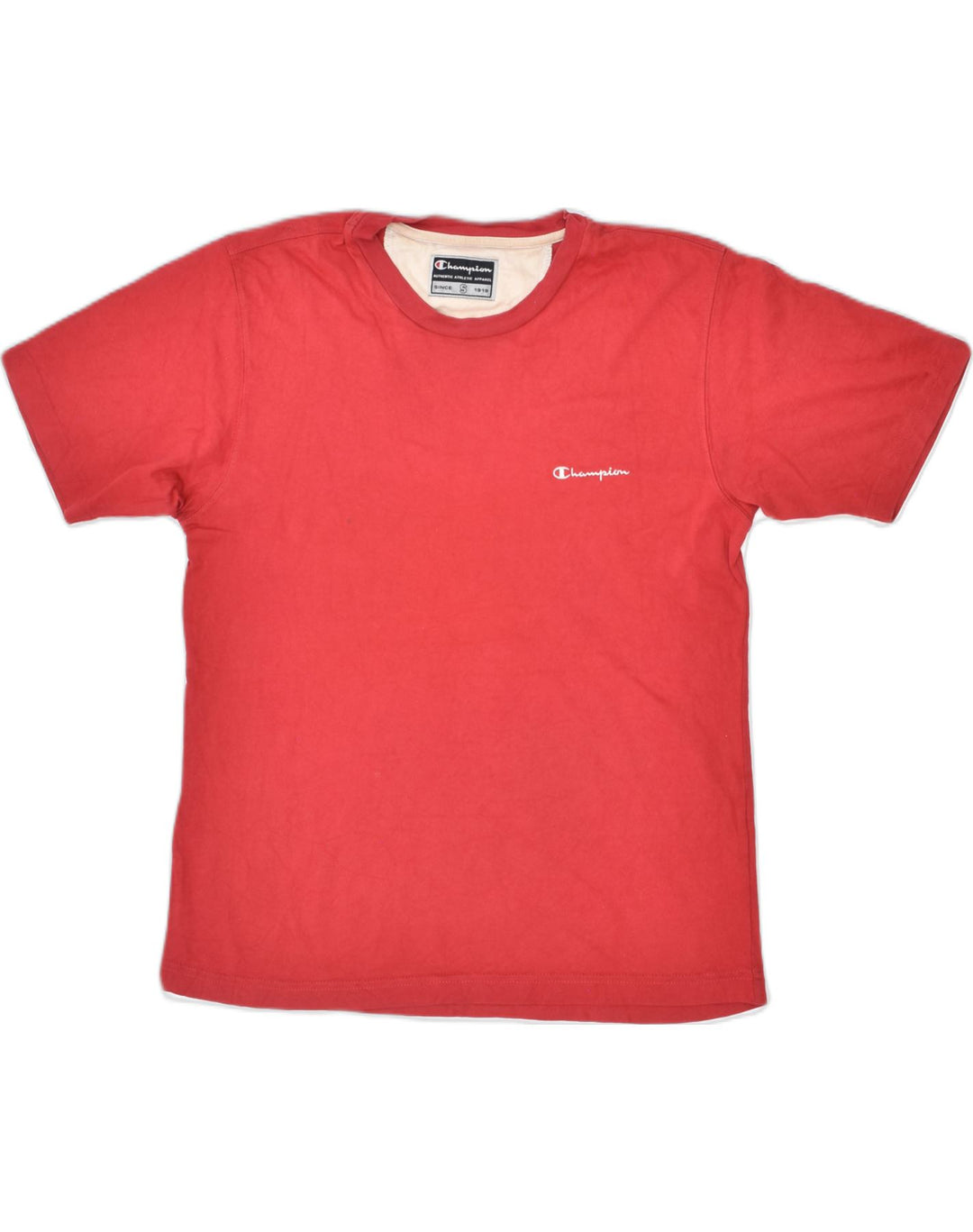CHAMPION Mens T-Shirt Top Small Red Cotton | Vintage | Thrift | Second-Hand | Used Clothing | Messina Hembry 