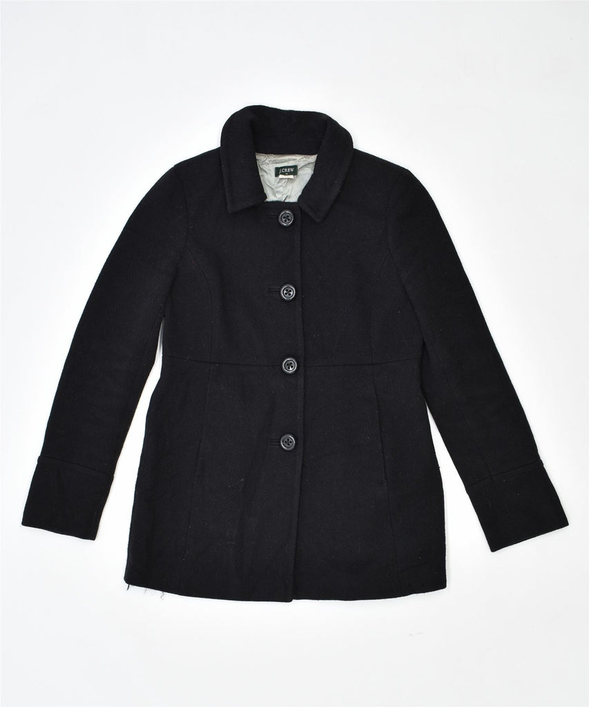 J. CREW Womens Pea Coat UK 8 Small Black Wool | Vintage | Thrift | Second-Hand | Used Clothing | Messina Hembry 