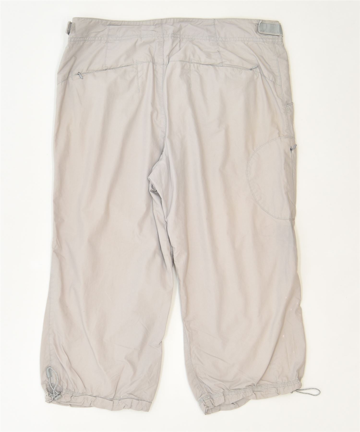 EDDIE BAUER Womens Capri Tracksuit Trousers UK 20 2XL Grey Cotton
