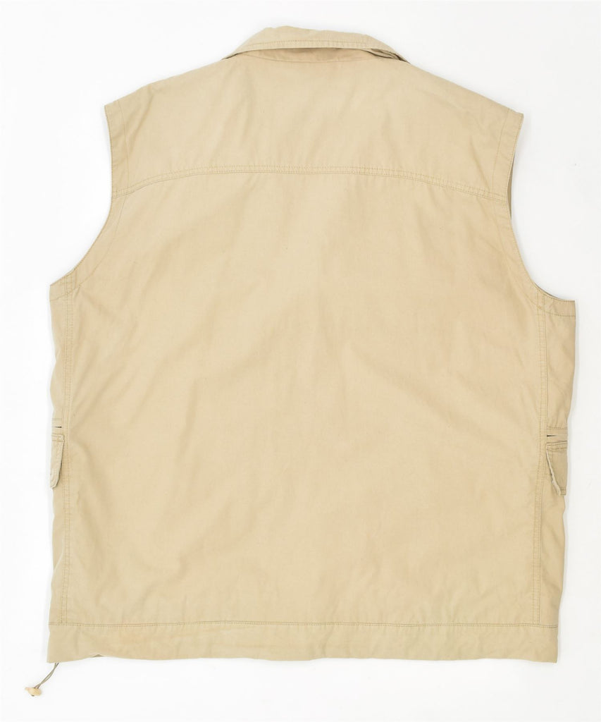CHAMPION Mens Utility Gilet UK 44 2XL Beige Cotton | Vintage | Thrift | Second-Hand | Used Clothing | Messina Hembry 