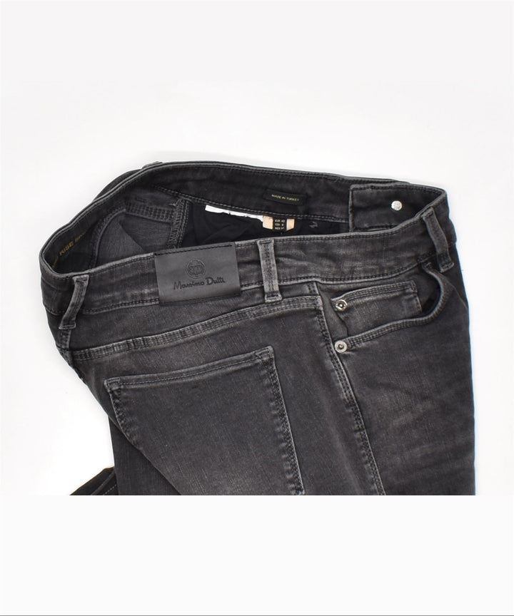 MASSIMO DUTTI Womens Mid Rise Skinny Jeans US 8 Medium W30 L26 Black | Vintage | Thrift | Second-Hand | Used Clothing | Messina Hembry 