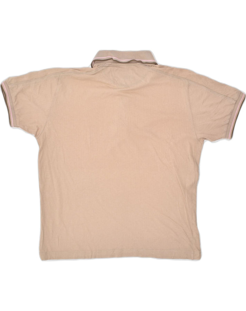 CHAMPION Mens Polo Shirt Small Beige Cotton | Vintage | Thrift | Second-Hand | Used Clothing | Messina Hembry 