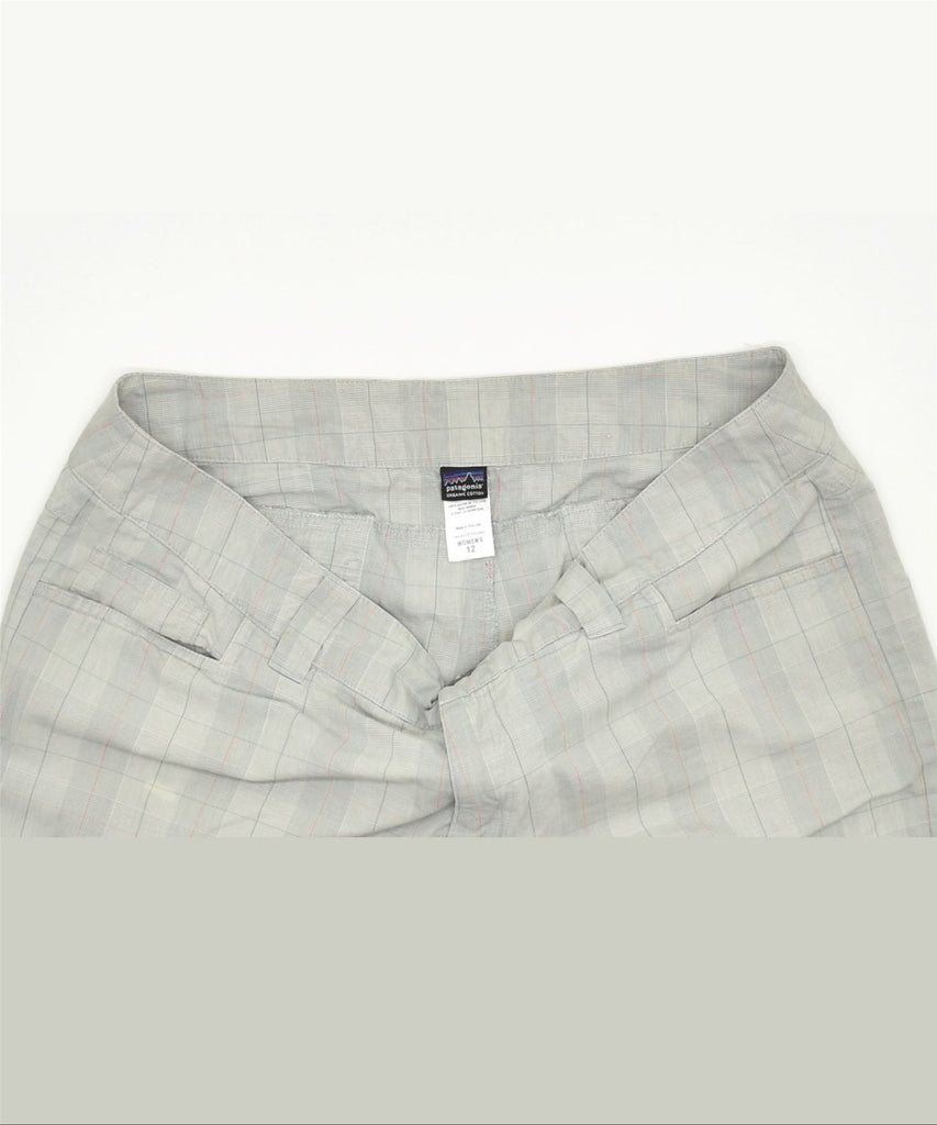 PATAGONIA Womens Chino Shorts US 12 XL W35 Grey Check | Vintage | Thrift | Second-Hand | Used Clothing | Messina Hembry 