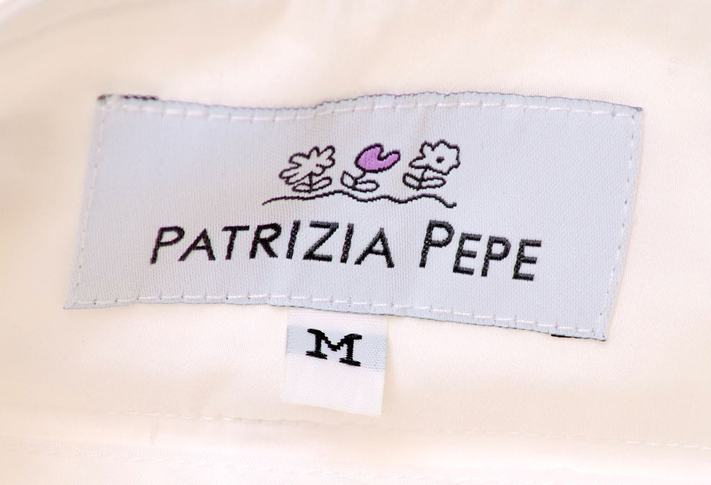 PATRIZIA PEPE Girls Chino Capri Trouser 9-10 Years Medium W24 White Cotton | Vintage | Thrift | Second-Hand | Used Clothing | Messina Hembry 