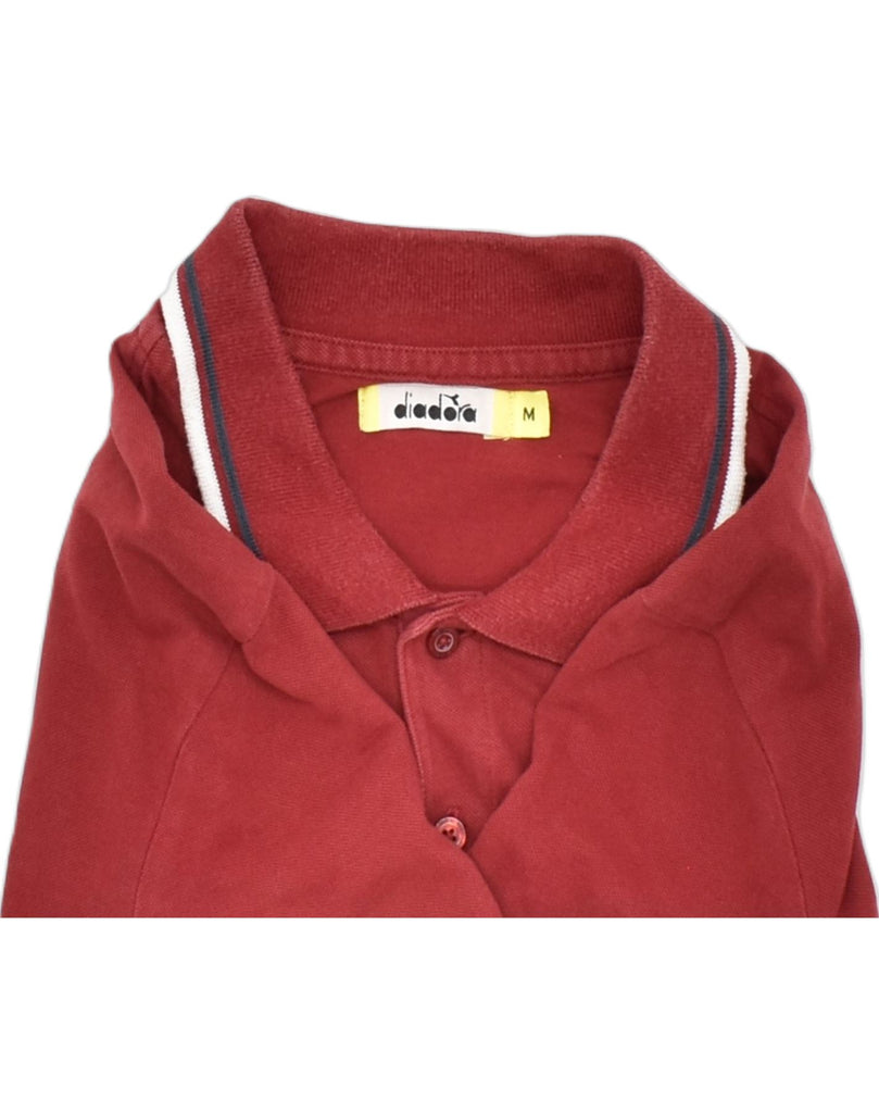 DIADORA Mens Polo Shirt Medium Maroon Cotton | Vintage | Thrift | Second-Hand | Used Clothing | Messina Hembry 