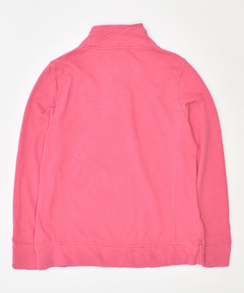 MAINE Womens Button Neck Sweatshirt Jumper UK 12 Medium Pink Cotton Vintage | Vintage | Thrift | Second-Hand | Used Clothing | Messina Hembry 