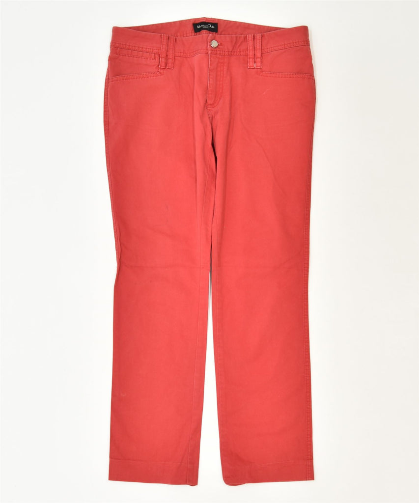 MASSIMO DUTTI Womens Slim Casual Trousers W32 L29 Red Cotton Classic | Vintage | Thrift | Second-Hand | Used Clothing | Messina Hembry 