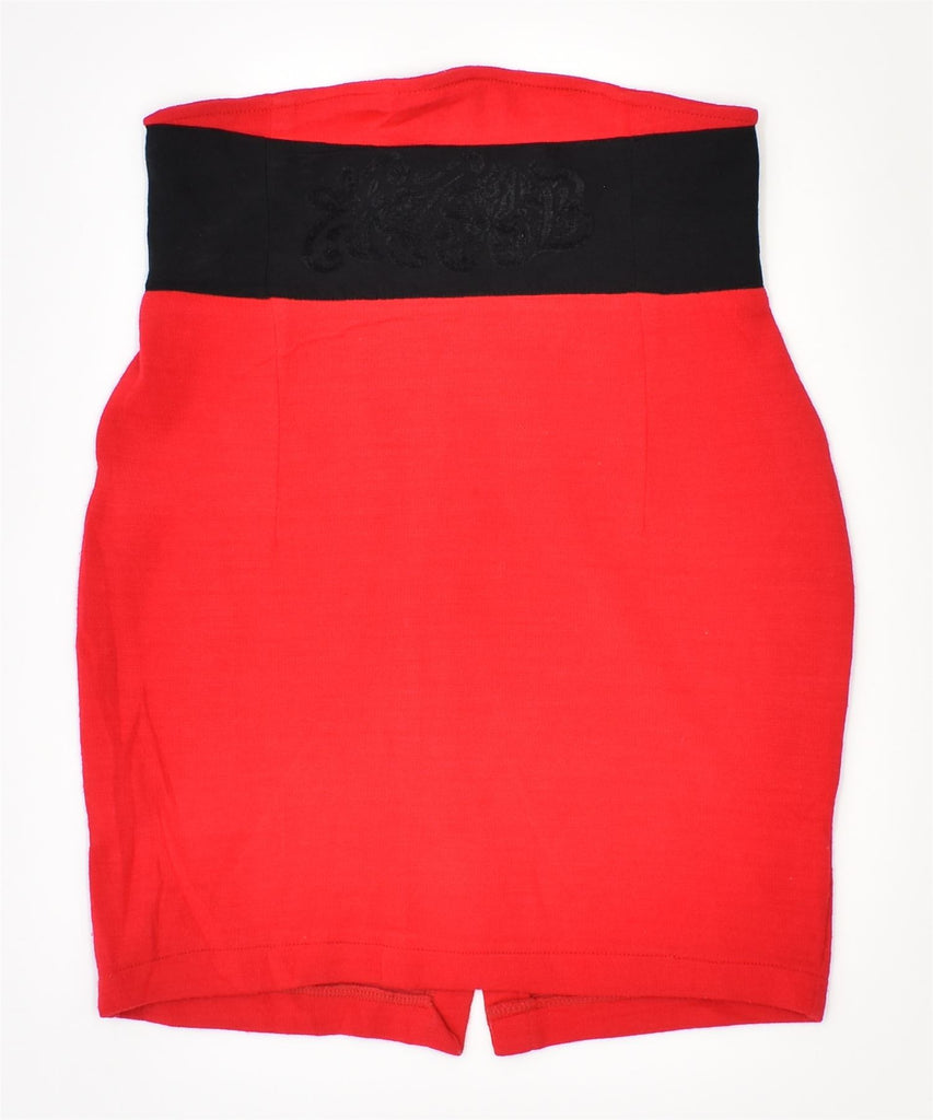 CLASSIX BIZARRE Womens Tulip Skirt W26 Small Red Wool Vintage | Vintage | Thrift | Second-Hand | Used Clothing | Messina Hembry 