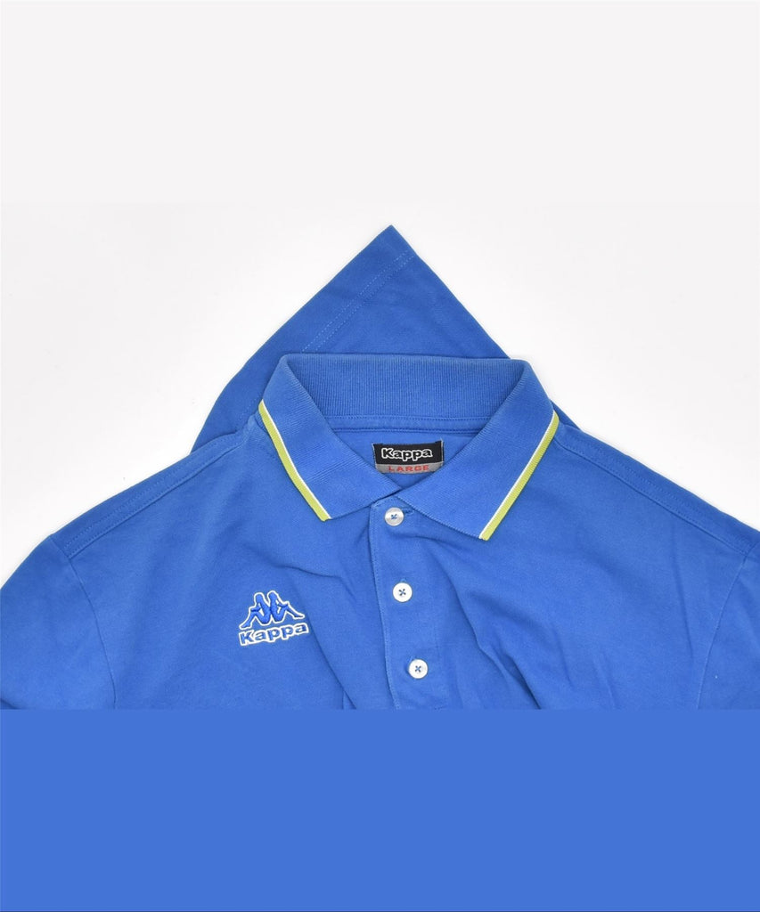 KAPPA Mens Polo Shirt Large Blue Cotton | Vintage | Thrift | Second-Hand | Used Clothing | Messina Hembry 