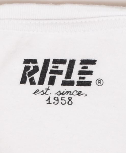 RIFLE Boys Graphic T-Shirt Top 3-4 Years White | Vintage | Thrift | Second-Hand | Used Clothing | Messina Hembry 