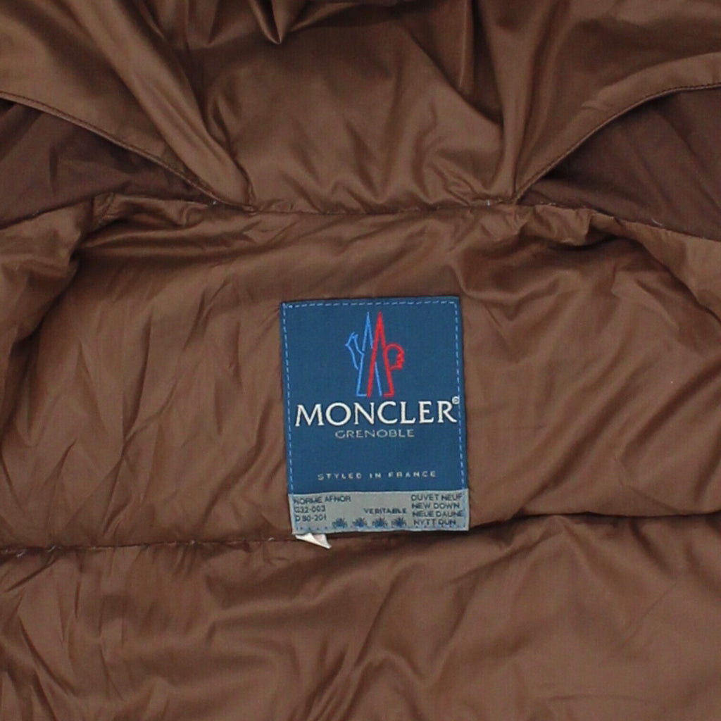 Moncler Kids Brown Puffer Jacket | Vintage High End Designer Padded Winter Coat | Vintage Messina Hembry | Thrift | Second-Hand Messina Hembry | Used Clothing | Messina Hembry 