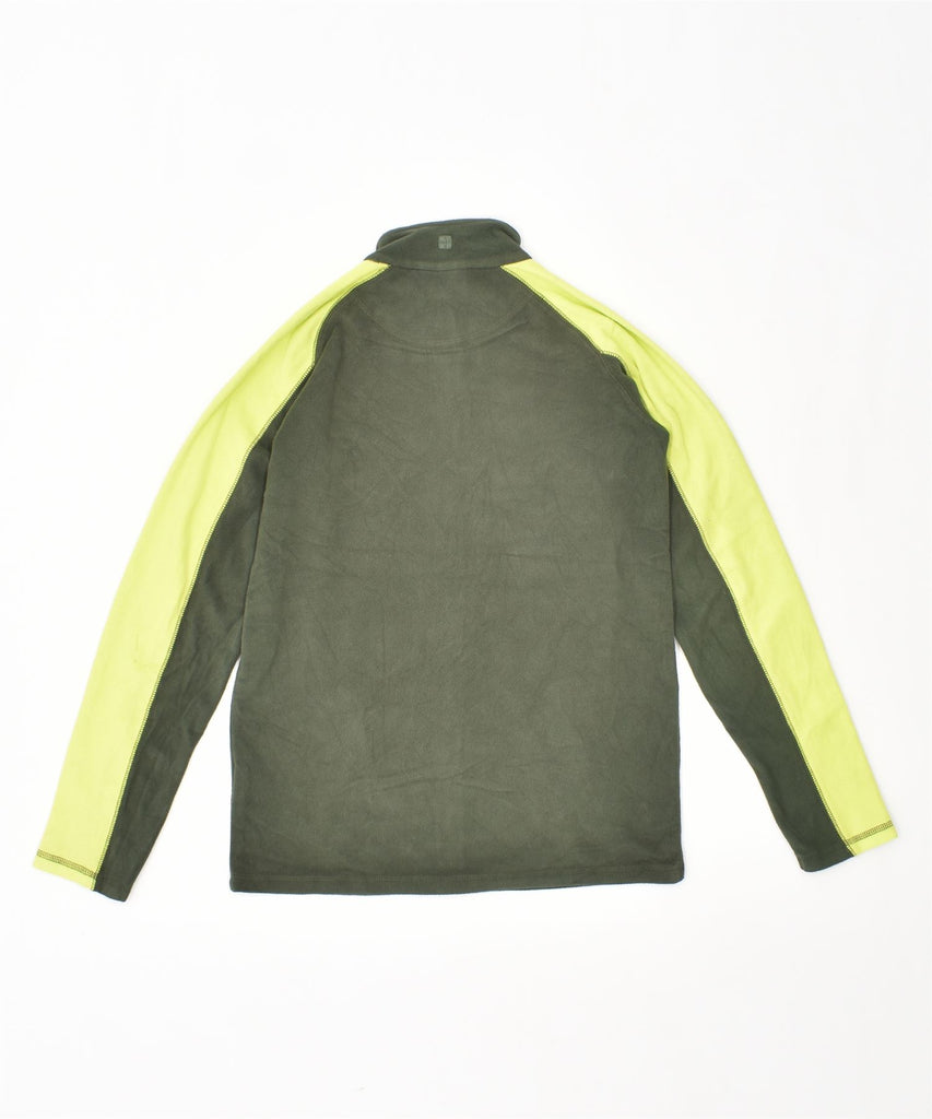 MOUNTAIN WAREHOUSE Girls Fleece Jacket 12-13 Years Khaki Polyester | Vintage | Thrift | Second-Hand | Used Clothing | Messina Hembry 