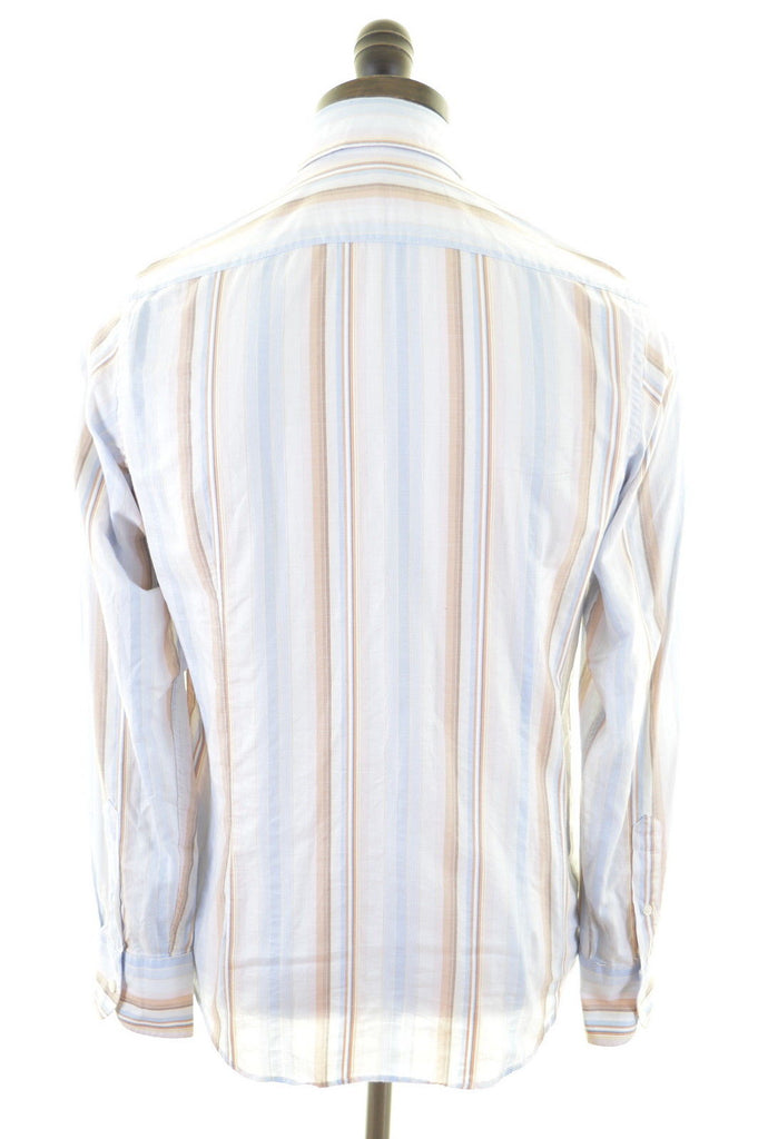 TED BAKER Mens Shirt Medium Multi Stripes Cotton - Second Hand & Vintage Designer Clothing - Messina Hembry