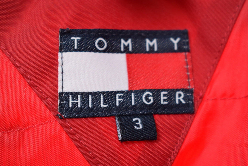 TOMMY HILFIGER Girls Jacket Size 3 Medium Burgundy Cotton - Second Hand & Vintage Designer Clothing - Messina Hembry