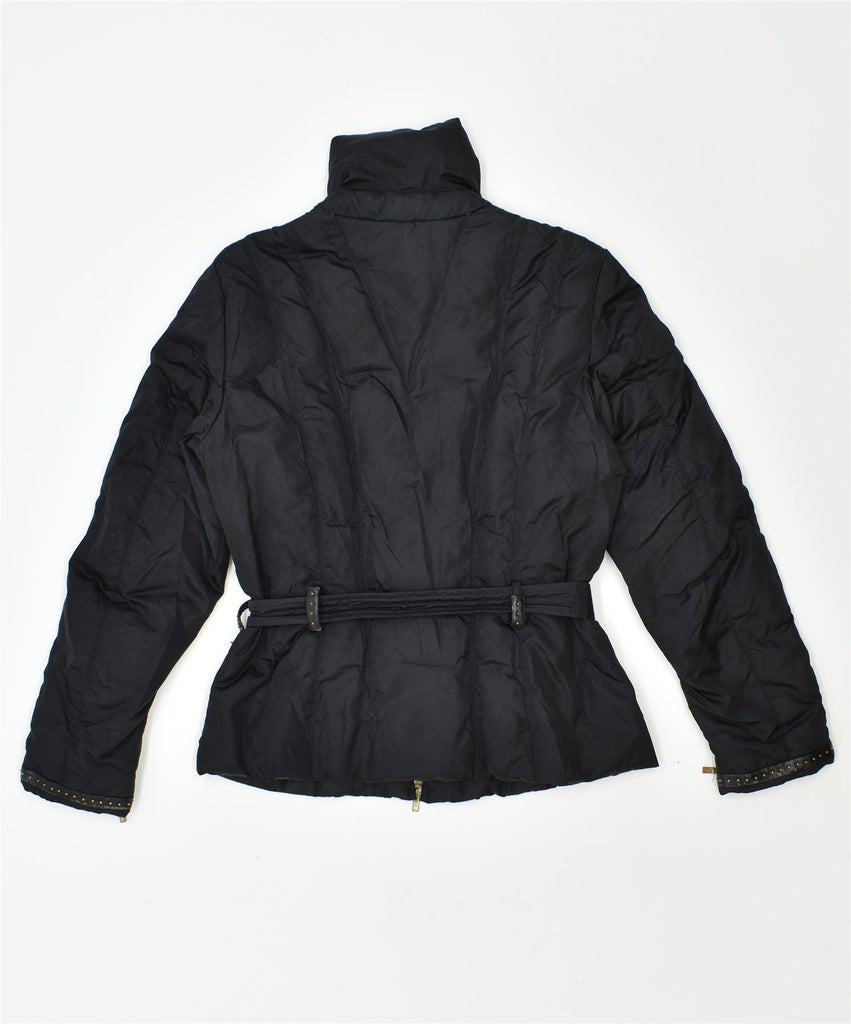 TRUSSARDI Womens Windbreaker Jacket IT 46 Large Black Polyamide | Vintage | Thrift | Second-Hand | Used Clothing | Messina Hembry 