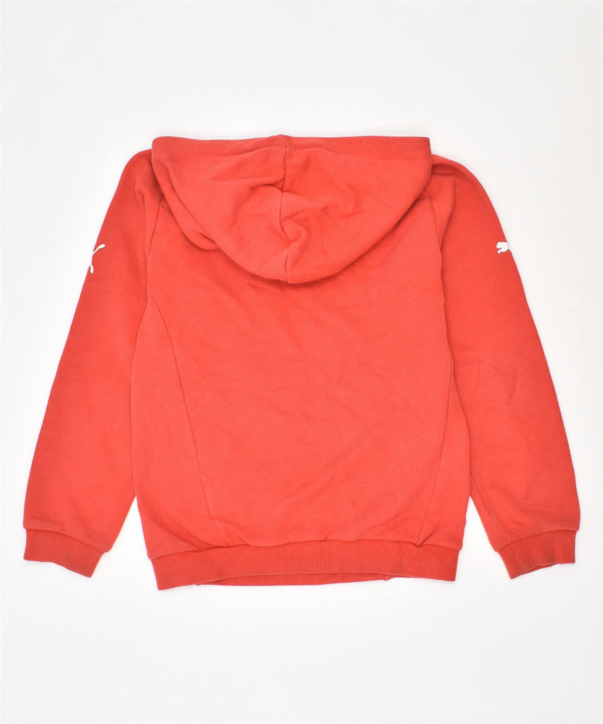 PUMA Girls Hoodie Jumper 7-8 Years Red Cotton | Vintage | Thrift | Second-Hand | Used Clothing | Messina Hembry 