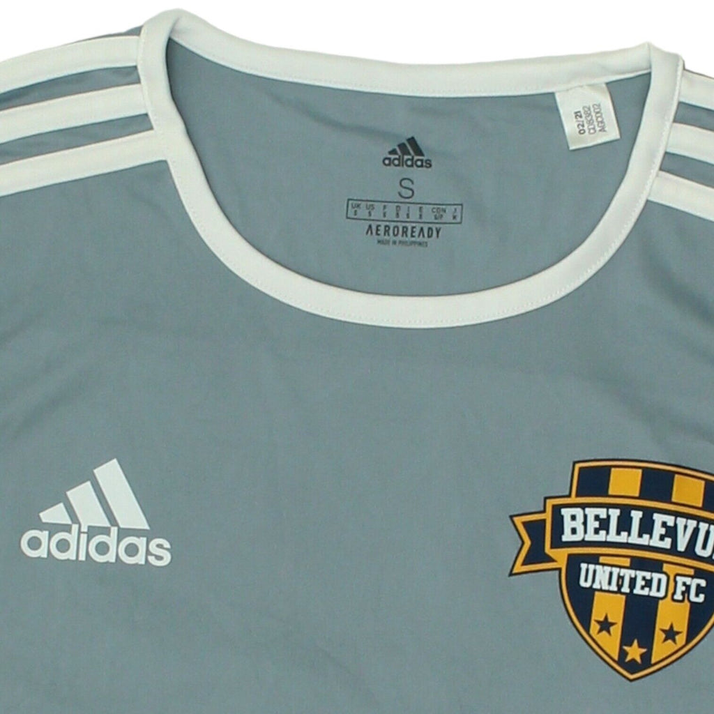 Bellevue United Grey Adidas Shirt | Vintage US Sports Football Team Sportswear | Vintage Messina Hembry | Thrift | Second-Hand Messina Hembry | Used Clothing | Messina Hembry 