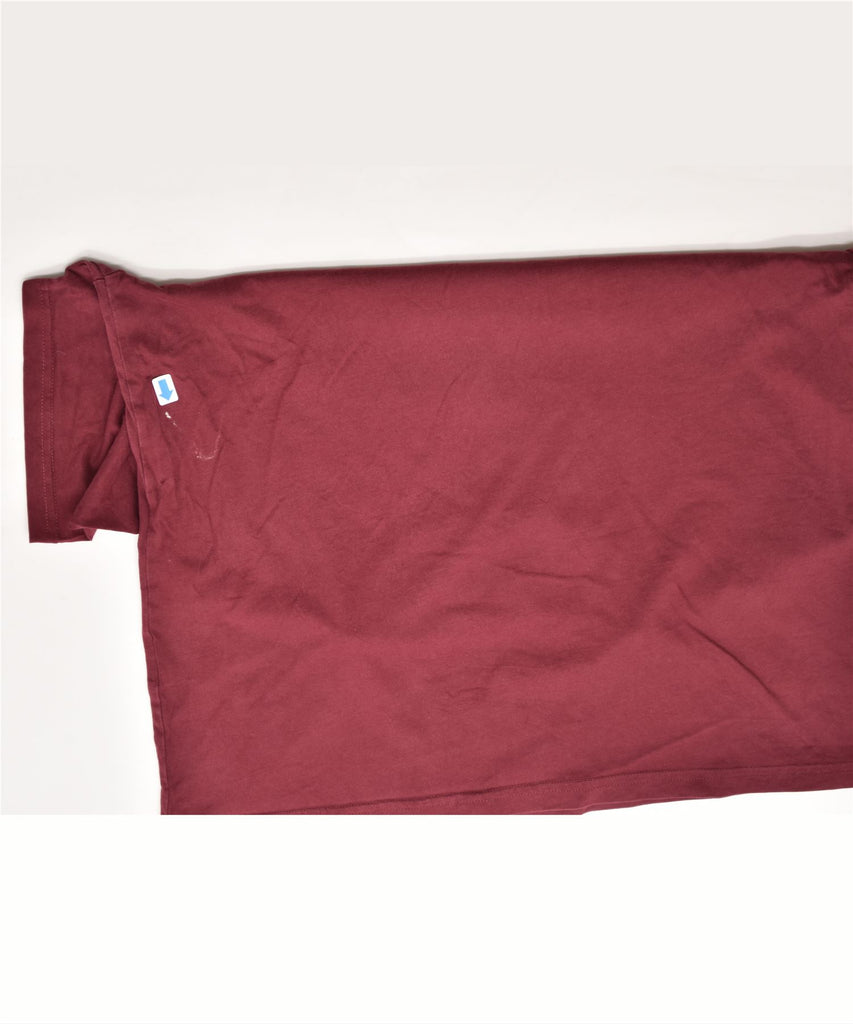 LYLE & SCOTT Mens T-Shirt Top Large Maroon Cotton | Vintage | Thrift | Second-Hand | Used Clothing | Messina Hembry 