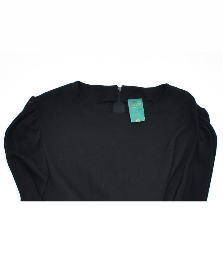 CANDA Womens Basic Dress IT 44 Medium Black Polyester Vintage | Vintage | Thrift | Second-Hand | Used Clothing | Messina Hembry 