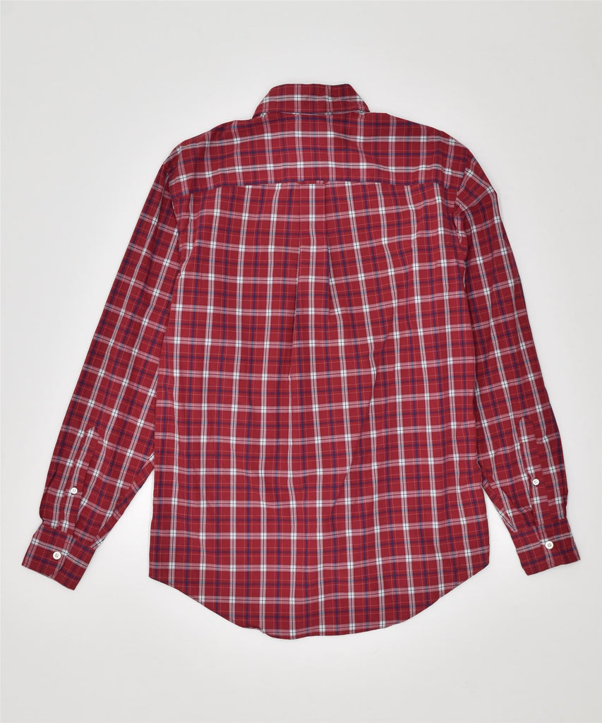 NAUTICA Mens Sanded Poplin Shirt Small Red Check Cotton | Vintage | Thrift | Second-Hand | Used Clothing | Messina Hembry 