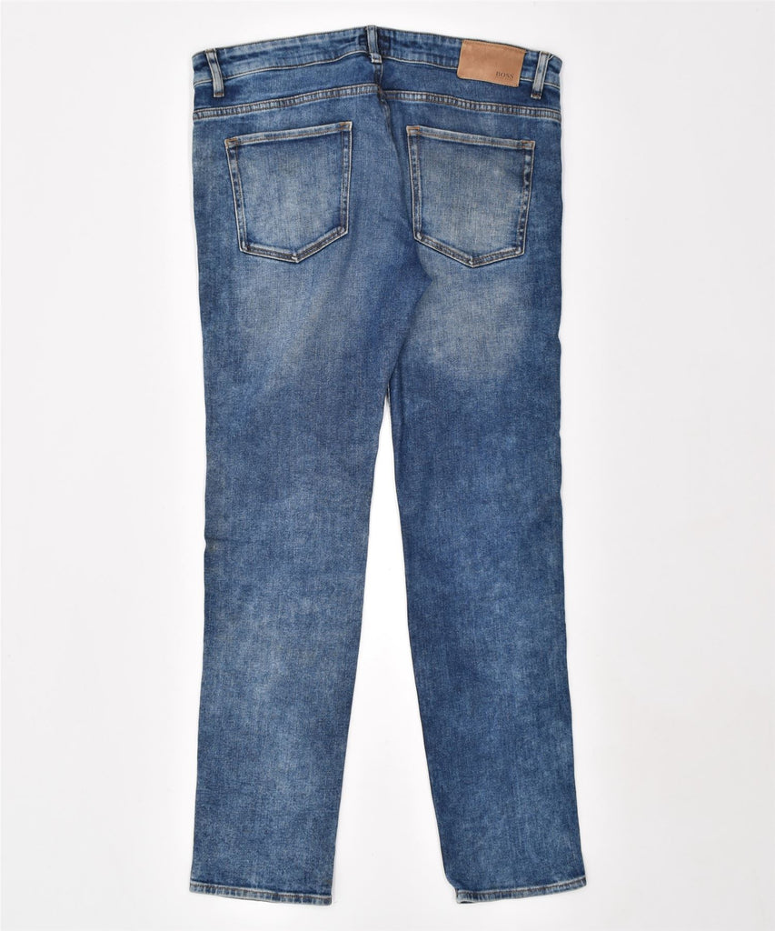 HUGO BOSS Mens Slim Jeans W37 L33 Blue Cotton | Vintage | Thrift | Second-Hand | Used Clothing | Messina Hembry 