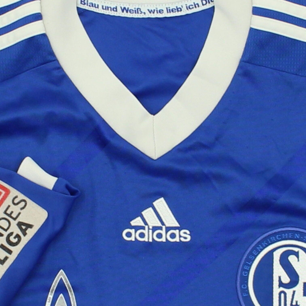 FC Schalke 04 2012-14 Adidas Mens Home Shirt | Football Sportswear VTG | Vintage Messina Hembry | Thrift | Second-Hand Messina Hembry | Used Clothing | Messina Hembry 