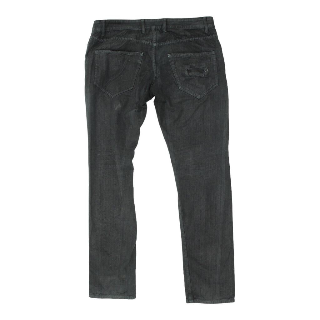 Richmond Mens Black Slim Leg Jeans | Vintage High End Designer Denim Black VTG | Vintage Messina Hembry | Thrift | Second-Hand Messina Hembry | Used Clothing | Messina Hembry 
