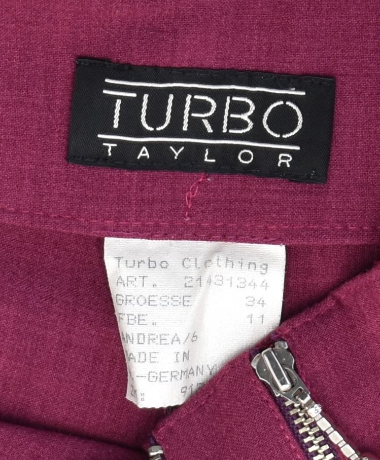 TURBO TAYLOR Womens High Waist Wide Leg Casual Shorts EU 34 XS W24 Purple | Vintage | Thrift | Second-Hand | Used Clothing | Messina Hembry 