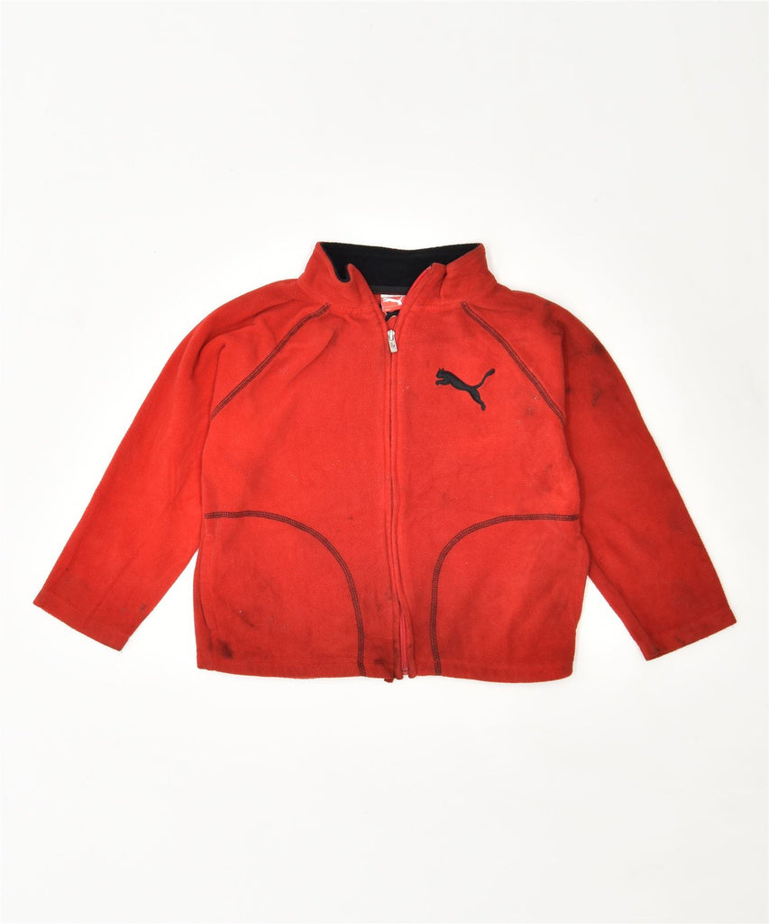 PUMA Boys Fleece Jacket 5-6 Years Red Polyester | Vintage | Thrift | Second-Hand | Used Clothing | Messina Hembry 