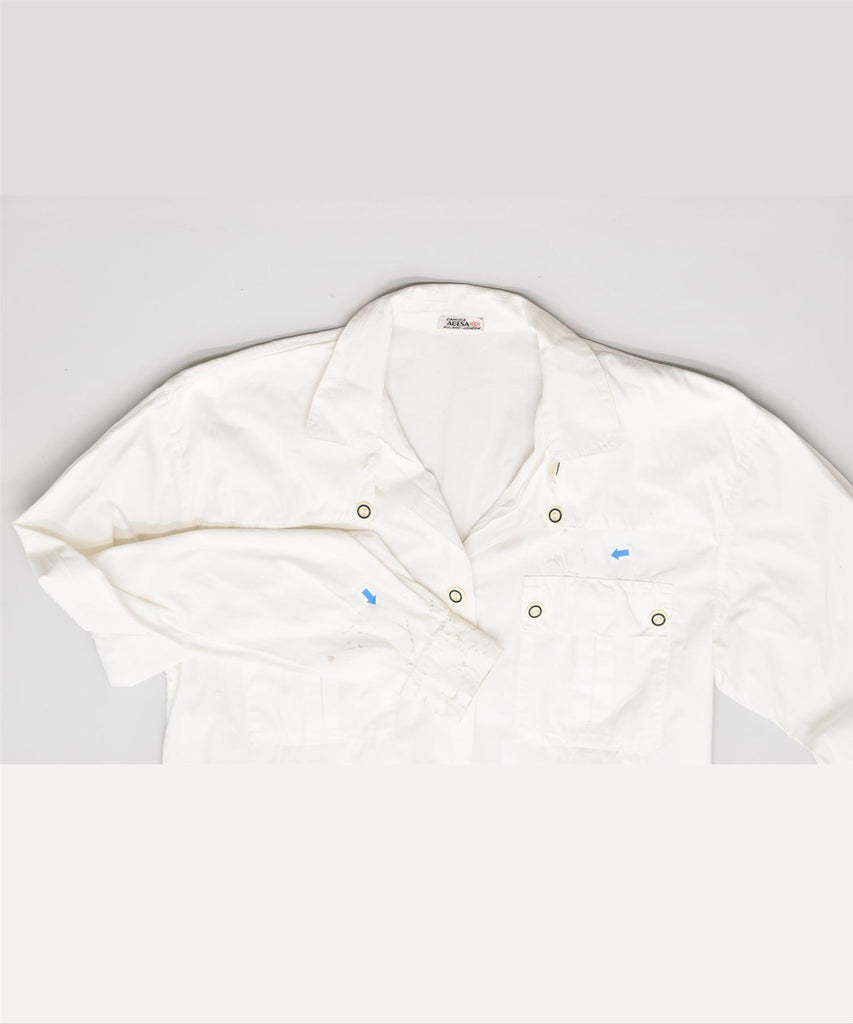 AGESA Womens Shirt UK 16 Large White Vintage | Vintage | Thrift | Second-Hand | Used Clothing | Messina Hembry 