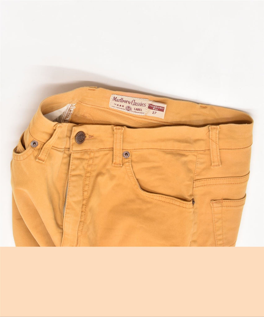 MARLBORO CLASSICS Womens Straight Casual Trousers W27 L31 Yellow | Vintage | Thrift | Second-Hand | Used Clothing | Messina Hembry 