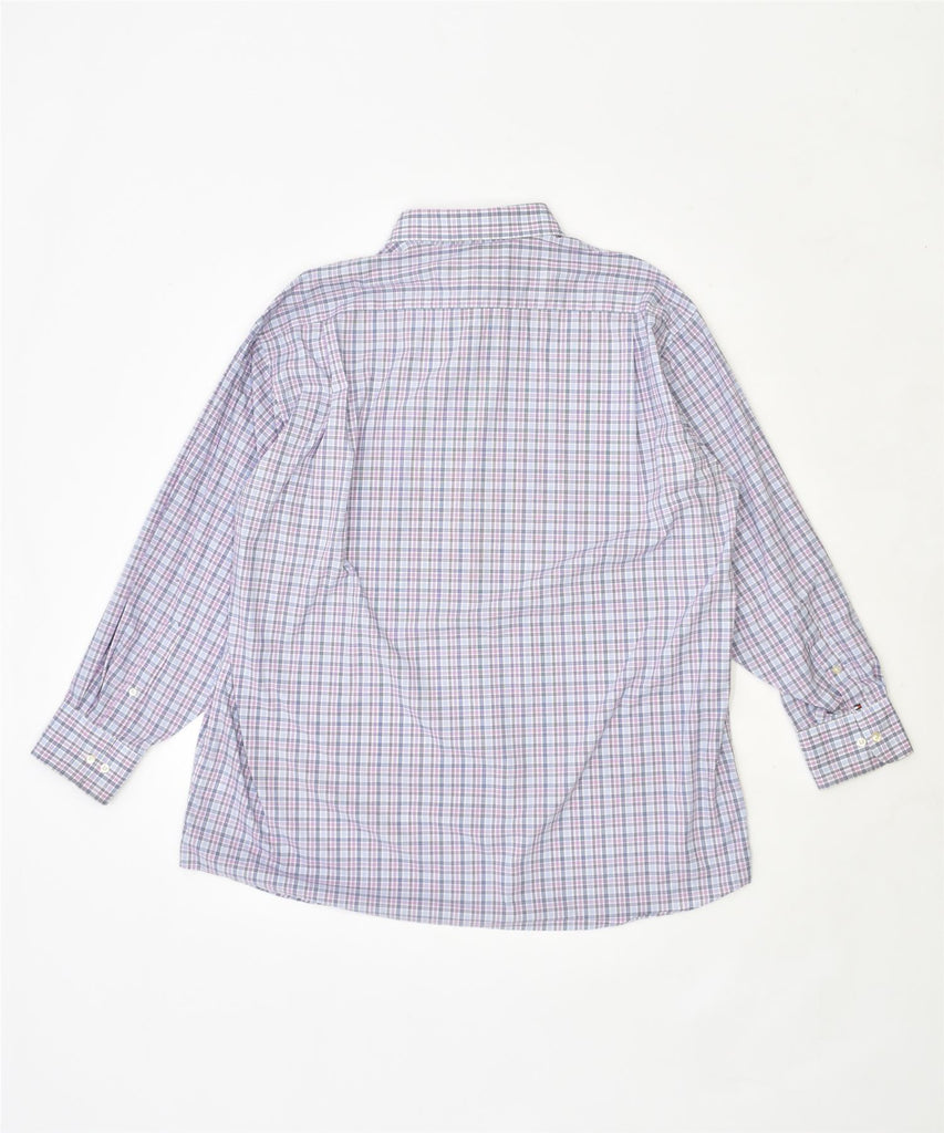 TOMMY HILFIGER Mens Regular Fit Shirt Size 17 17 1/2 XL Blue Check Cotton | Vintage | Thrift | Second-Hand | Used Clothing | Messina Hembry 