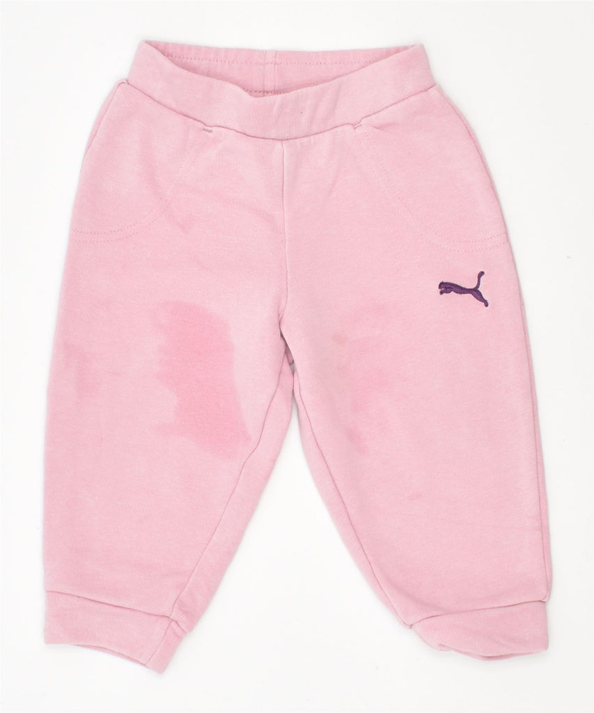 PUMA Girls Tracksuit Trousers Joggers 6-9 Months Pink | Vintage | Thrift | Second-Hand | Used Clothing | Messina Hembry 