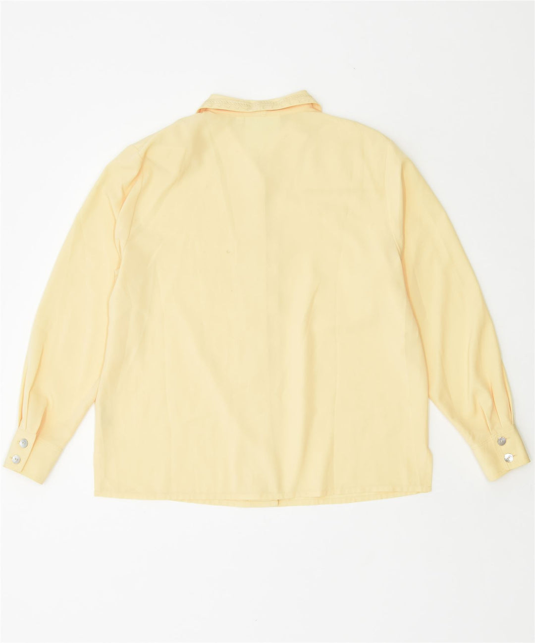 BELLE SURPRISE Womens Loose Fit Shirt EU 44 Large Yellow Polyester Classic | Vintage | Thrift | Second-Hand | Used Clothing | Messina Hembry 