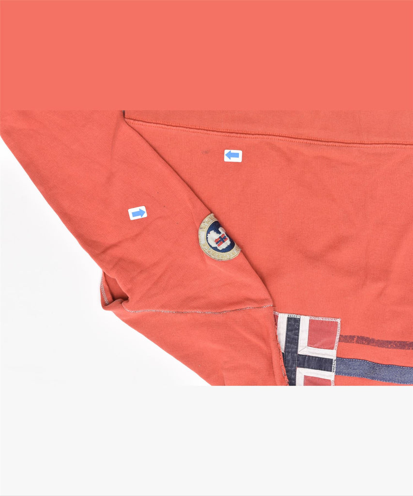 NAPAPIJRI Boys Graphic Sweatshirt Jumper 7-8 Years Red Cotton | Vintage | Thrift | Second-Hand | Used Clothing | Messina Hembry 