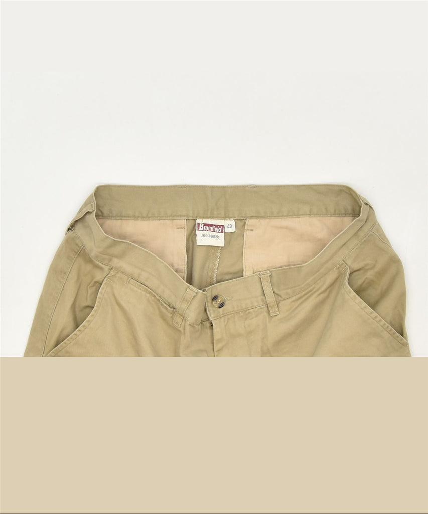 BROMFIELD Womens Straight Chino Trousers EU 48 XL W33 L27 Beige Classic | Vintage | Thrift | Second-Hand | Used Clothing | Messina Hembry 